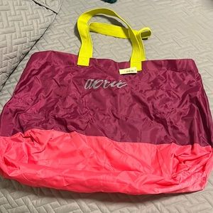 Aerie large nylon bag pink purple NWT